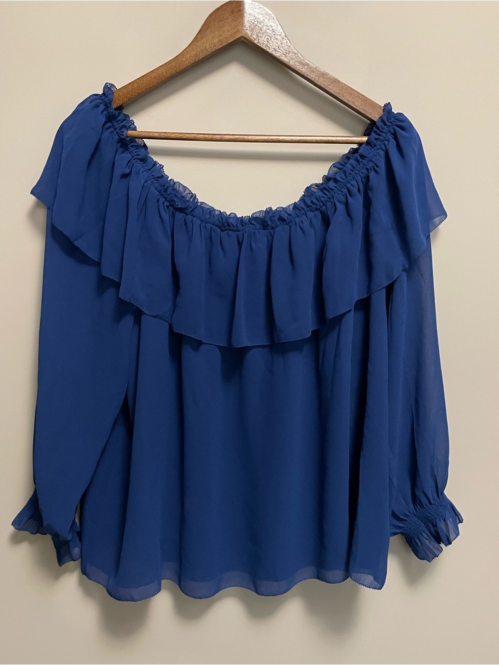 Wilfred Aritzia Bianca Blouse Byron Blue Women’s Large New With Tags